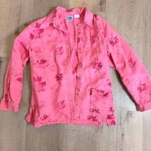 Vintage 90s Wek the World Pink Floral Button Up 🌸